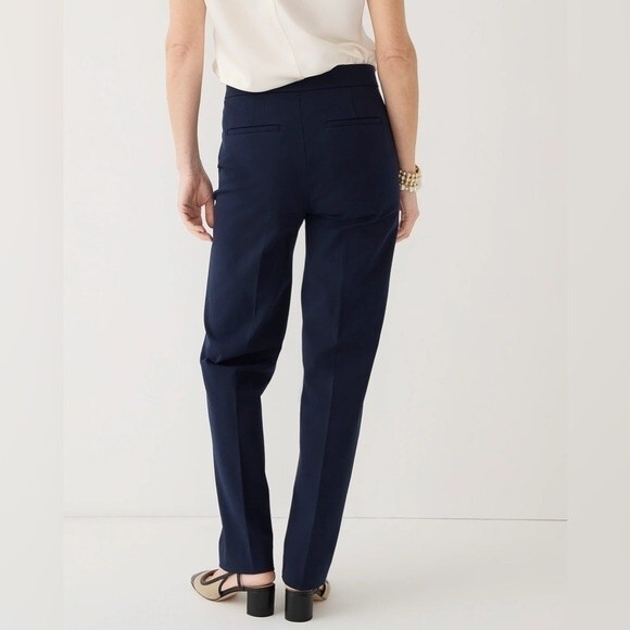 J. Crew Straight-leg Pant in Bi-stretch Wool In Navy 0 - Picture 2 of 15
